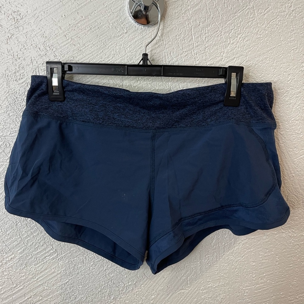 Navy rabbit running shorts, sz large